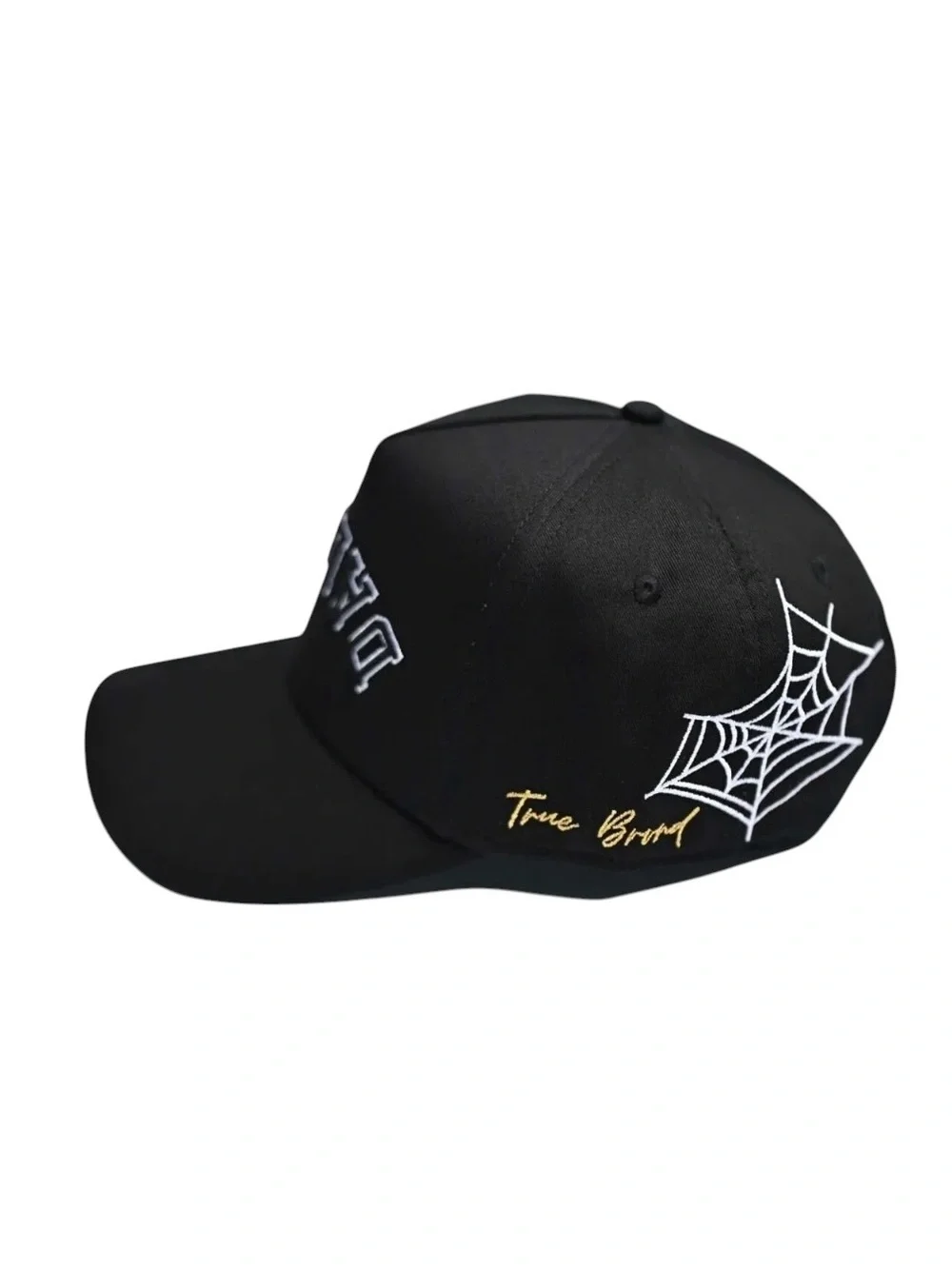 True Brvnd Spider Dallas Hat Halloween Black Spider Web Streetwear OS